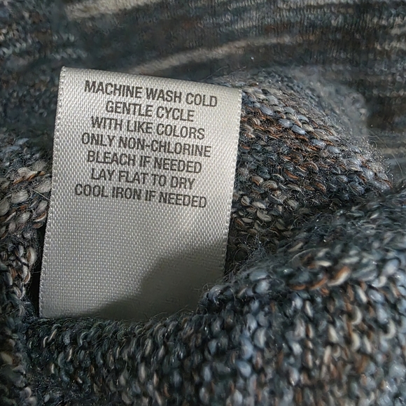 dressbarn Heathered Blue and Gray Hooded Cardigan - Picture 6 of 6